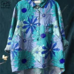 3D Printed Floral Loose Casual Tee for Women