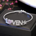 bracelet and zircon 9mm letter personalized bracelet - Image 6