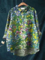 3D Printed Floral Loose Casual Tee for Women - Image 4