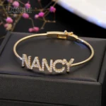 bracelet and zircon 9mm letter personalized bracelet