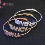 bracelet and zircon 9mm letter personalized bracelet - Image 2
