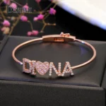bracelet and zircon 9mm letter personalized bracelet - Image 5