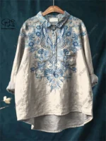3D Printed Floral Loose Casual Tee for Women - Image 3