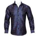Floral Silk Shirts Men Autumn Long Sleeve - Image 10