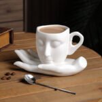 High Temperature Ceramic Creative Abstract Art Hand Fragrance Coffee Cup - Image 3