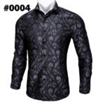 Floral Silk Shirts Men Autumn Long Sleeve - Image 2