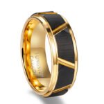 Men's Fashion Black Tungsten Gold Ring - Image 2