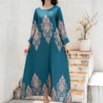 Middle East Abaya - Flower Printed Long Robe