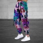 Drawstring Elastic Waist Retro Harem Pants With 3D Animal Print Mens Athletic Trousers - Image 6