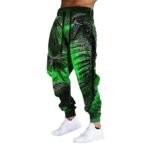 Drawstring Elastic Waist Retro Harem Pants With 3D Animal Print Mens Athletic Trousers - Image 3