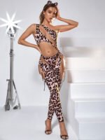 Women's Leopard Print Tight One-piece Lingerie - Image 5