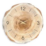 12-inch Minimalist Wood Clock With Annual Rings - Image 4