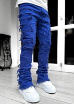 Ins Fringes Ripped Trousers Individual Patched Pants - Image 9