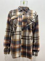 Men's Fashion Simple Plaid Shirt Long Sleeve Button Coat - Image 8