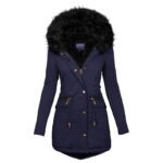 Women's Plush Hooded Parkas Winter Warm Thick  Zip-up Jackets - Image 3