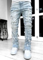 Ins Fringes Ripped Trousers Individual Patched Pants - Image 7