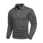 Patchwork Checkerboard Fashion Men's Casual Sports Polo Shirt - Image 3