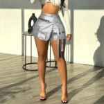 Women's Summer High Elastic Multi-pocket Workwear Shorts - Image 2