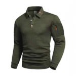 Patchwork Checkerboard Fashion Men's Casual Sports Polo Shirt - Image 7
