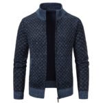 Slim Fit Zipper Stand Collar Sweater - Image 10