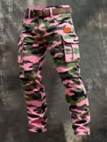 Cool Fire Lightning Thunder Print Men Cargo Pants Multi Pocket Tactical Workwear Trousers Hip Hop Street Fashion Casual Pants - Image 2