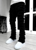Ins Fringes Ripped Trousers Individual Patched Pants - Image 5
