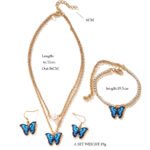 Earring Necklace Bracelet Combination Suit - Image 3