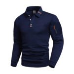 Patchwork Checkerboard Fashion Men's Casual Sports Polo Shirt - Image 4