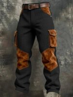 Cool Fire Lightning Thunder Print Men Cargo Pants Multi Pocket Tactical Workwear Trousers Hip Hop Street Fashion Casual Pants - Image 4