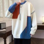 Ins Color block Pullover Sweater Winter Fashion Long Sleeve Knitted - Image 9