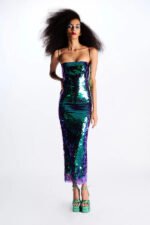 Fashion Lady Sequin Irregular Dress - Image 8