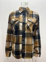 Men's Fashion Simple Plaid Shirt Long Sleeve Button Coat - Image 9