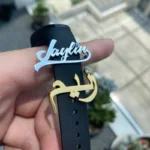 Custom Arabic Name Watch Tag Stainless Steel Letter Ring - Image 4