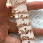 Custom Arabic Name Watch Tag Stainless Steel Letter Ring - Image 5