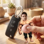 1pc Custom Photo Squishy Belly Acrylic Keychain - Image 3
