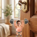 1pc Custom Photo Squishy Belly Acrylic Keychain - Image 2