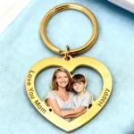 Custom Photo Keychain Stainless Steel Gift for Women Men - Image 2