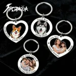 Custom Photo Keychain Stainless Steel Gift for Women Men - Image 3