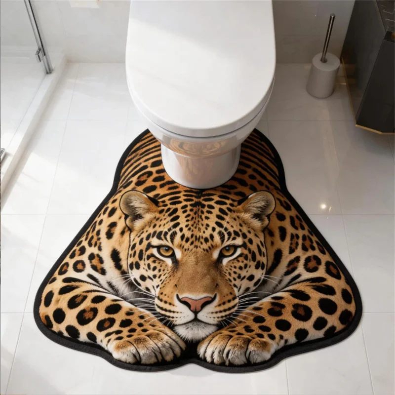S63b3c10073a3415c976d139dcca75466P.webp 50x80cm Irregular Animal Bathroom Floor Mat U-Shaped - Image 1