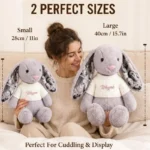 Custom Photo & Name Plush Bunny Toy Sweater Rabbit Stuffed Animal with Printed Ears Photo - Image 5