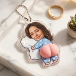 Custom Photo Hugging Pillow Squishy Butt Acrylic Keychain - Image 5
