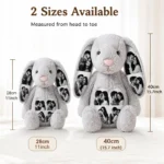 Custom Photo Bunny Plush with Hidden Ear - Image 6
