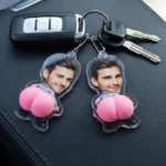 Custom Photo Squishy Butt Acrylic Keychain - Image 3