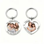 Custom Photo Keychain Stainless Steel Gift for Women Men - Image 6