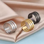 Custom Name Stainless Steel Ring Gold Color - Image 2