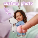 Custom Photo Hugging Pillow Squishy Butt Acrylic Keychain
