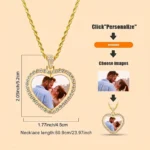 Customized Two Photo Luxury Necklace - Image 2