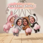 1pc Custom Photo Funny Keychain