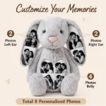 Custom Photo Bunny Plush with Hidden Ear - Image 2