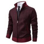 Slim Fit Zipper Stand Collar Sweater - Image 2